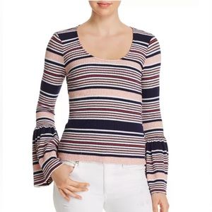 Splendid Striped Bell Sleeve Top